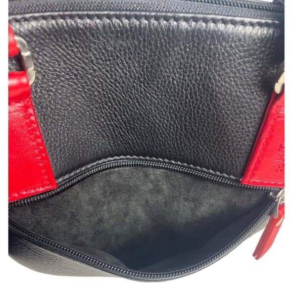 Art-93 Women's Black N Red Crossbody Tablet Case Bag Sz M - Picture 10 of 13